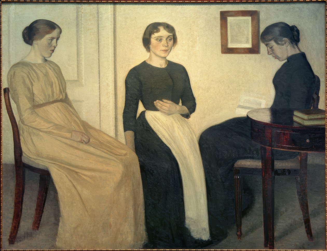 Trois jeunes femmes - Vilhelm Hammershoi