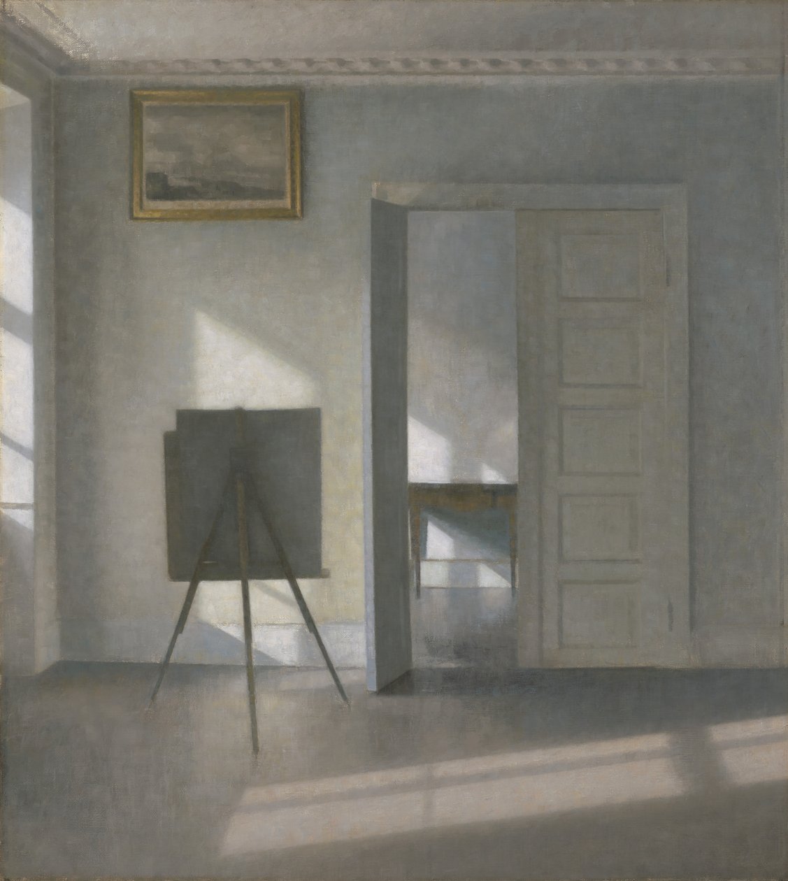Intérieur avec un chevalet, Bredgade 25 - Vilhelm Hammershøi