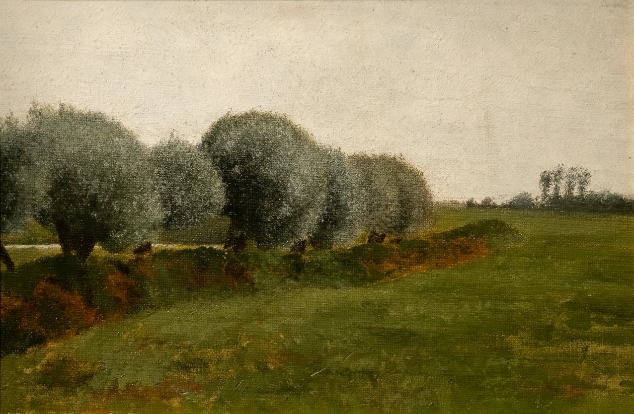 Paysage avec une rangée d