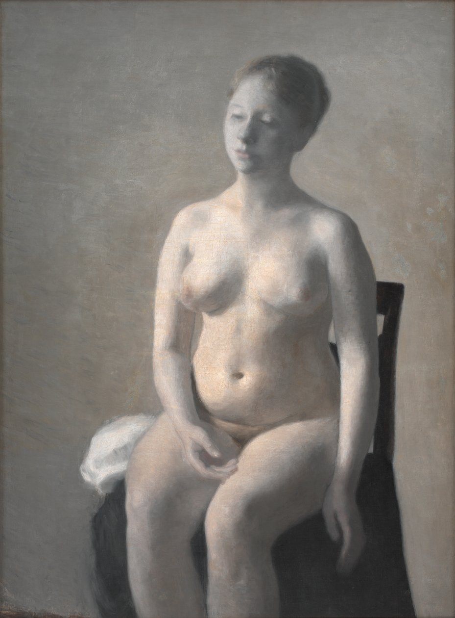 Femme nue assise - Vilhelm Hammershøi