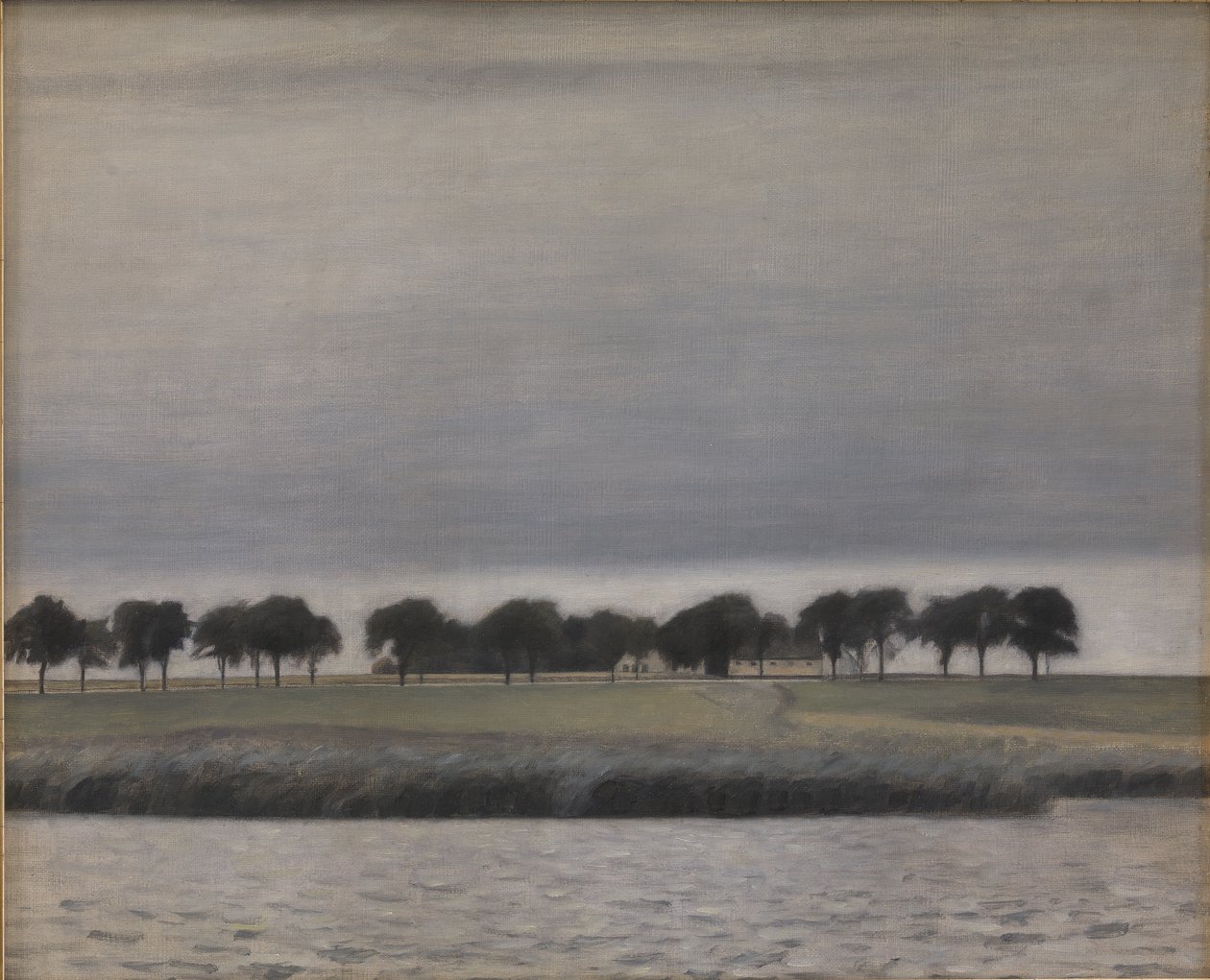 Étude pour Pluie de soleil, lac de Gentofte - Vilhelm Hammershoi