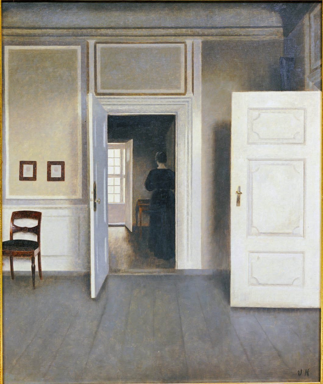 Femme dans un intérieur, Strandgrade 30, 1901 - Vilhelm Hammershoi