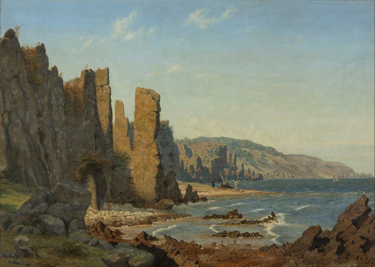 Formation de plage sur Bornholm. Scène de Rø - Vilhelm Kyhn