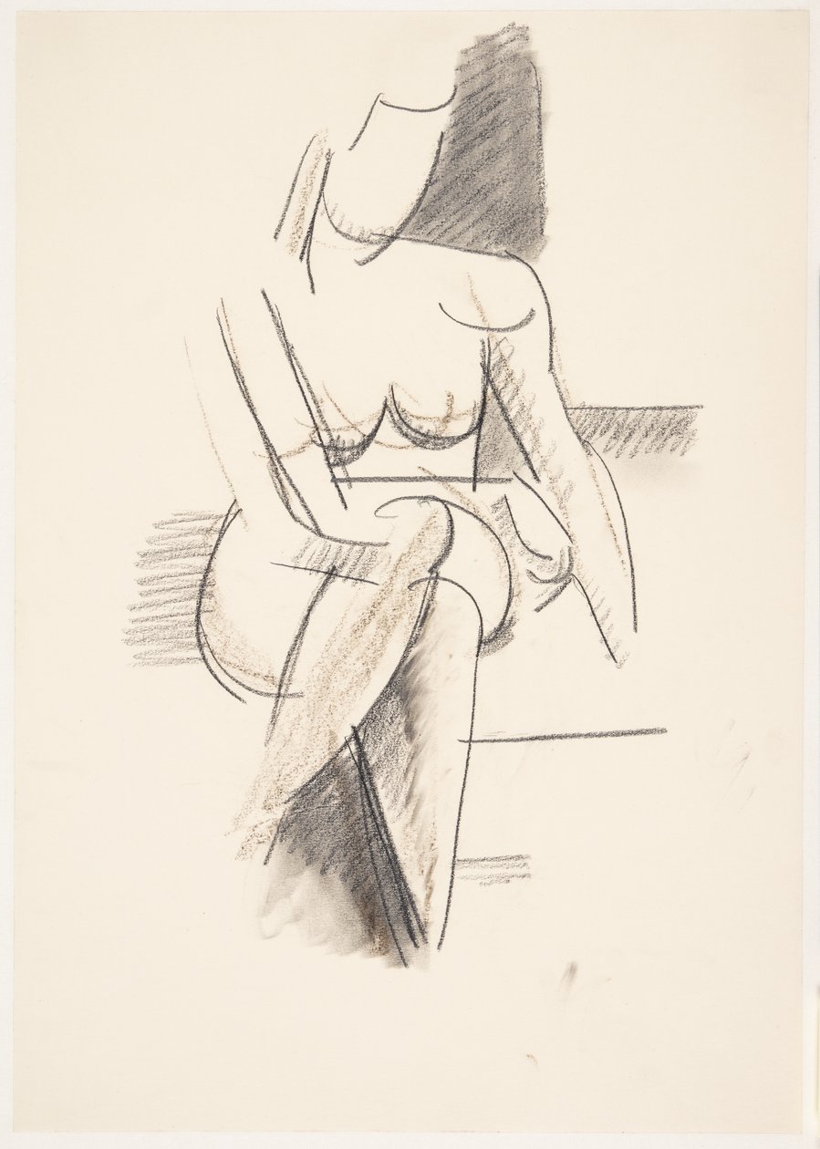 Modèle féminin assis, vu de face - Vilhelm Lundstrøm