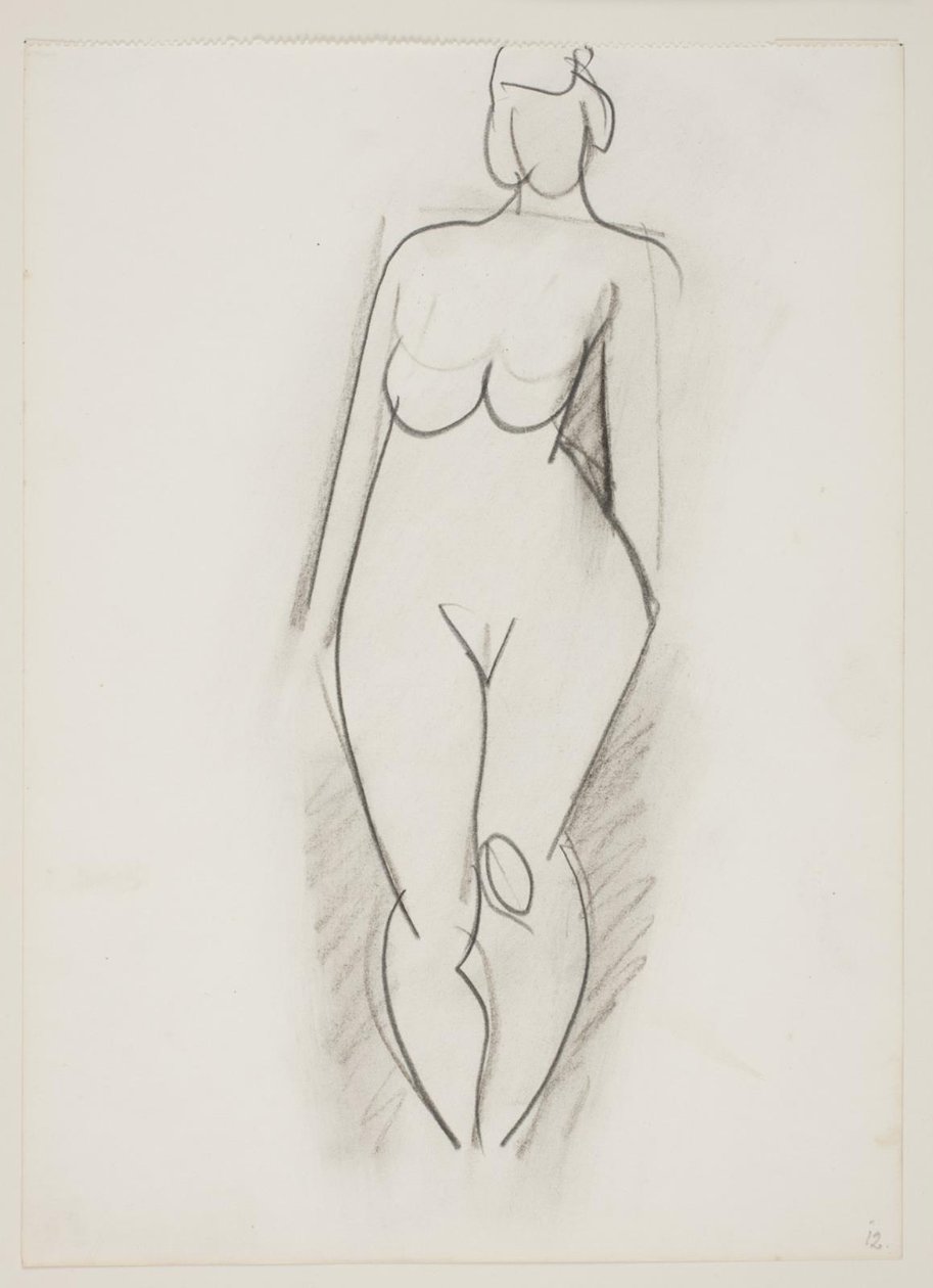 Femme nue debout vue de face - Vilhelm Lundstrøm