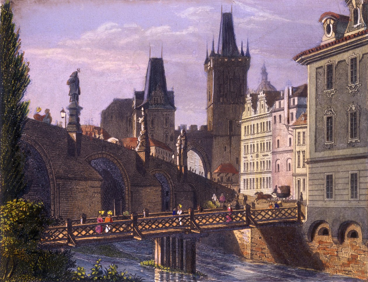 Tours du pont du Petit Quartier, 1847 - Vincenc Morstadt