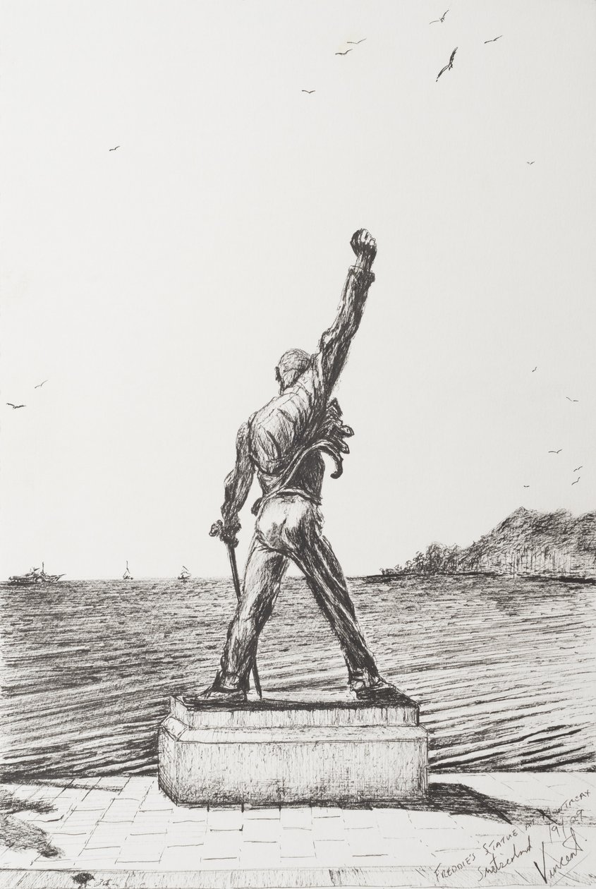 Statue de Freddie Mercury à Montreux, Suisse, 2009 - Vincent Alexander Booth