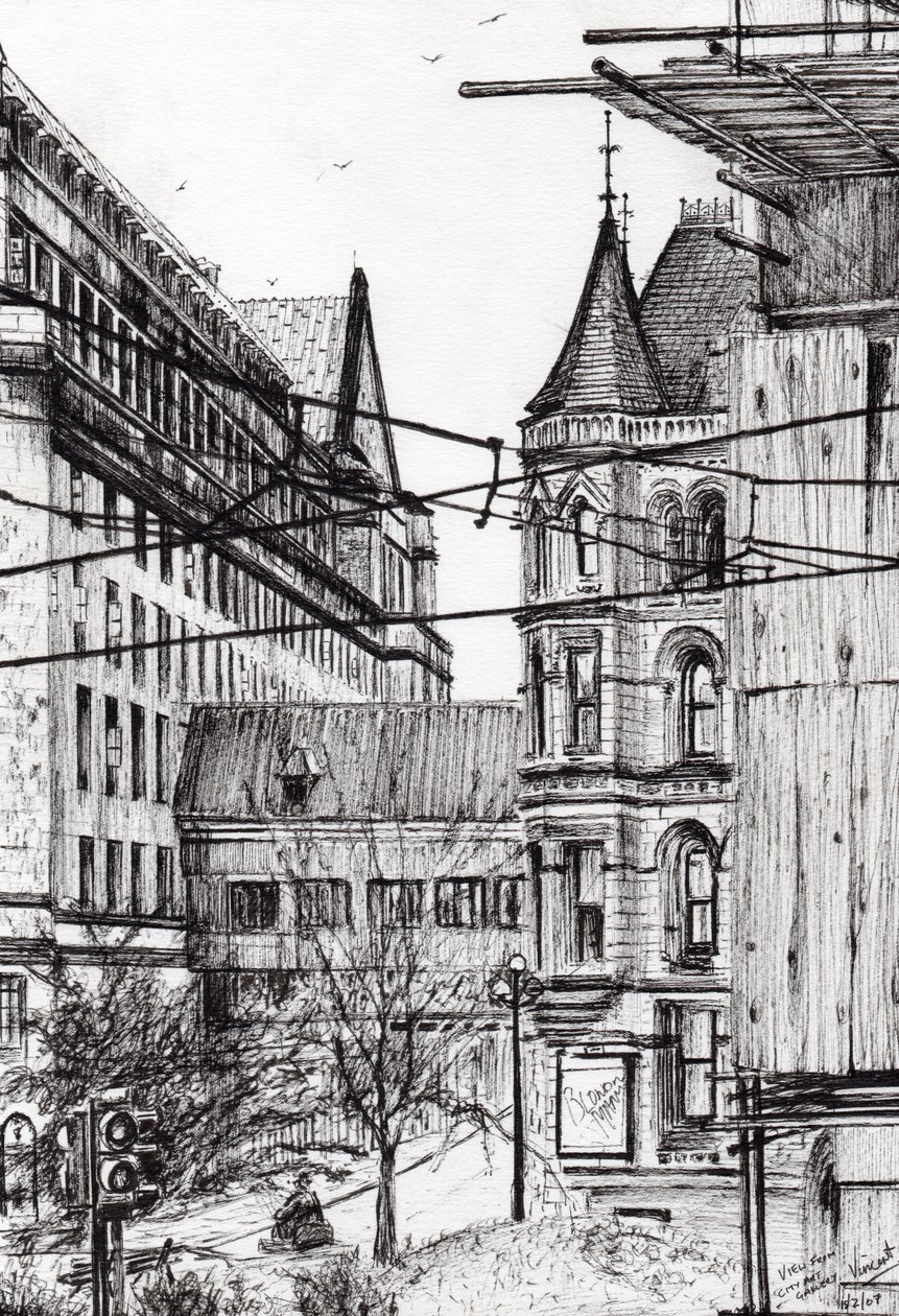 Hôtel de ville de Manchester depuis la City Art Gallery, 2007 - Vincent Alexander Booth