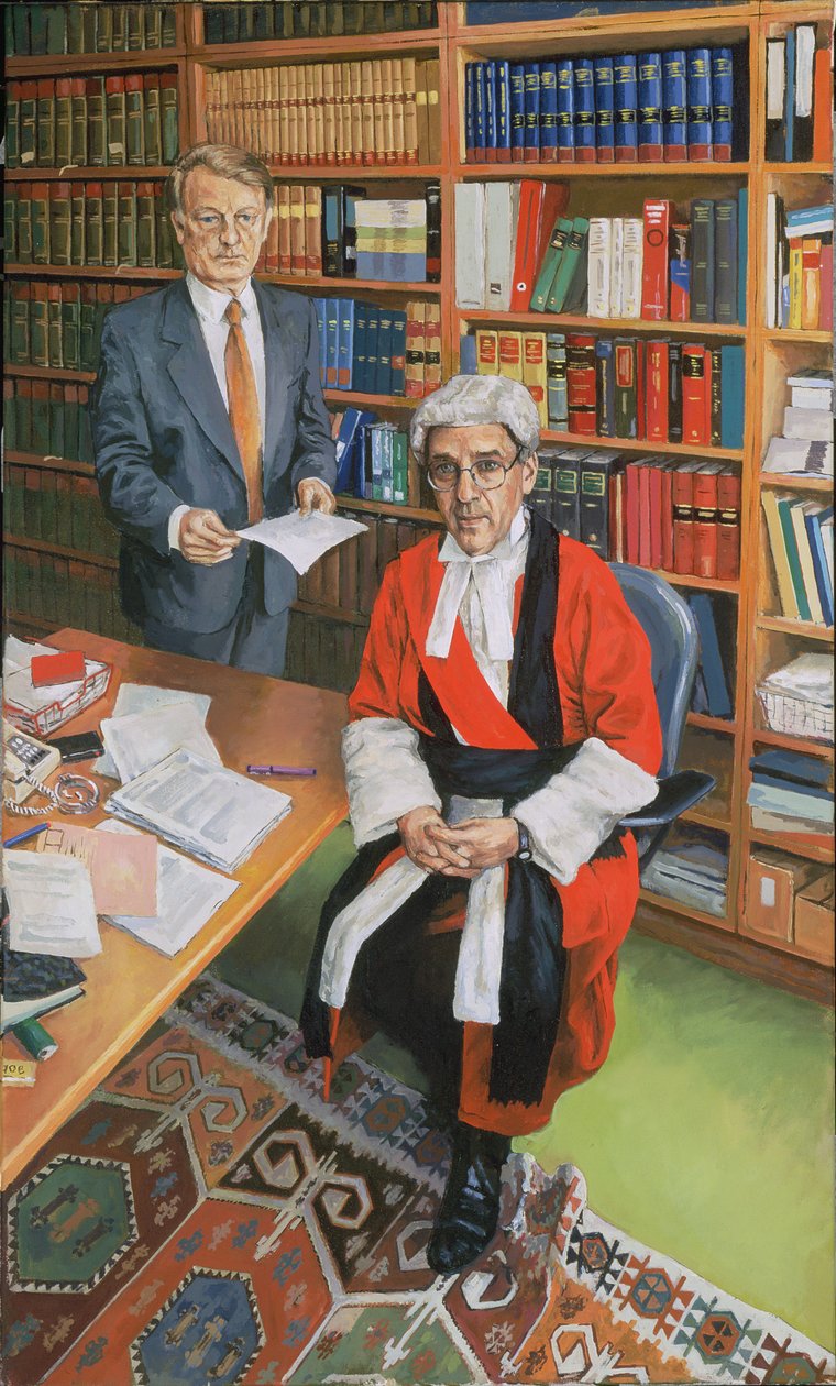 M. Justice Moses avec son greffier John Furey, 2000 - Vincent Yorke