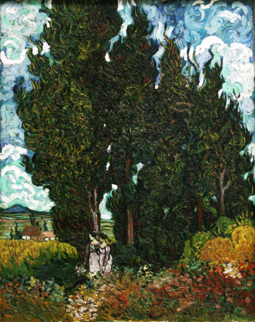Cyprès avec deux figures - Vincent van Gogh