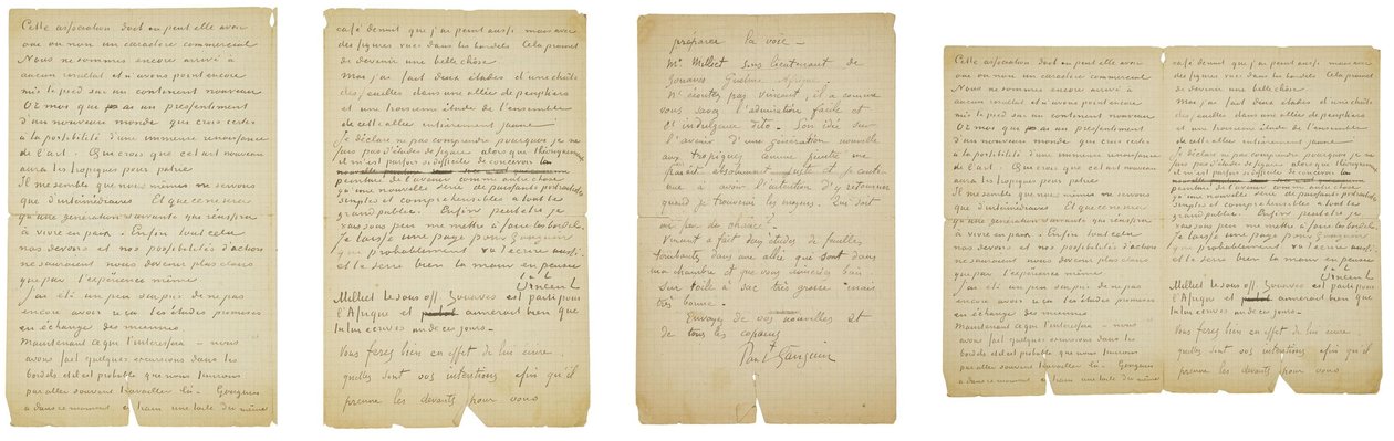 Lettre de Vincent van Gogh et Paul Gauguin à Emile Bernard - Vincent van Gogh
