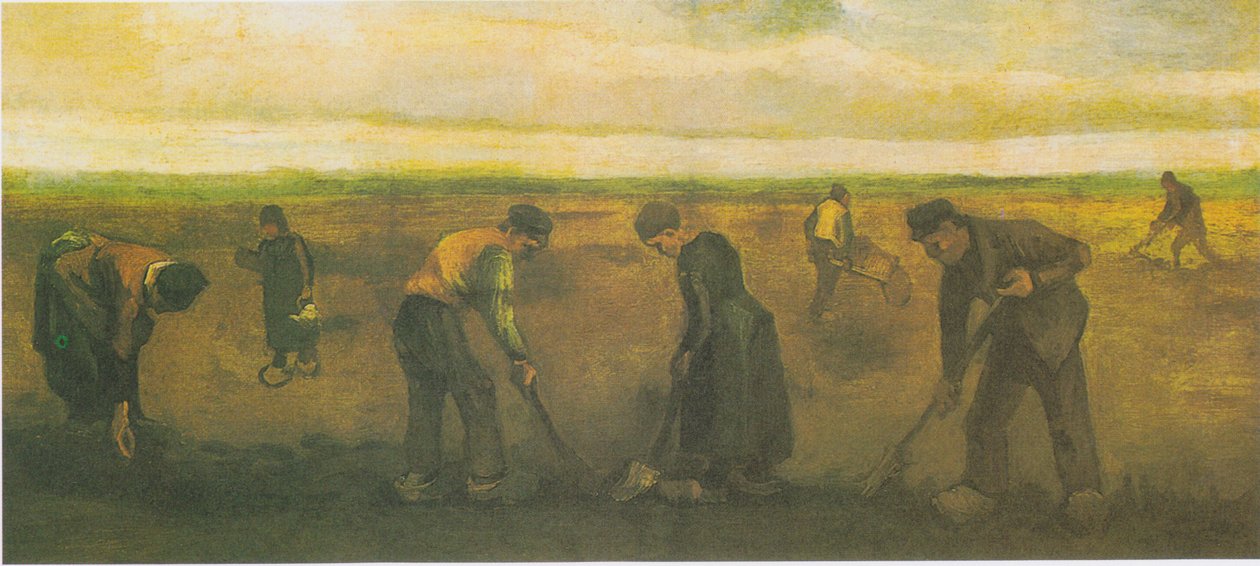 Paysans plantant des pommes de terre - Vincent van Gogh