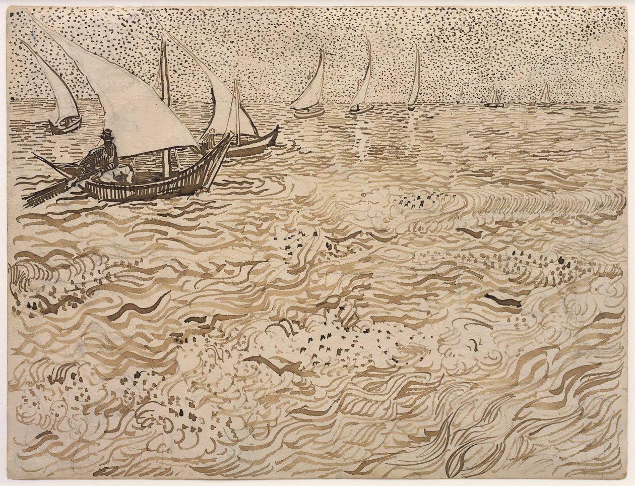 Bateaux à Saintes-Maries - Vincent van Gogh