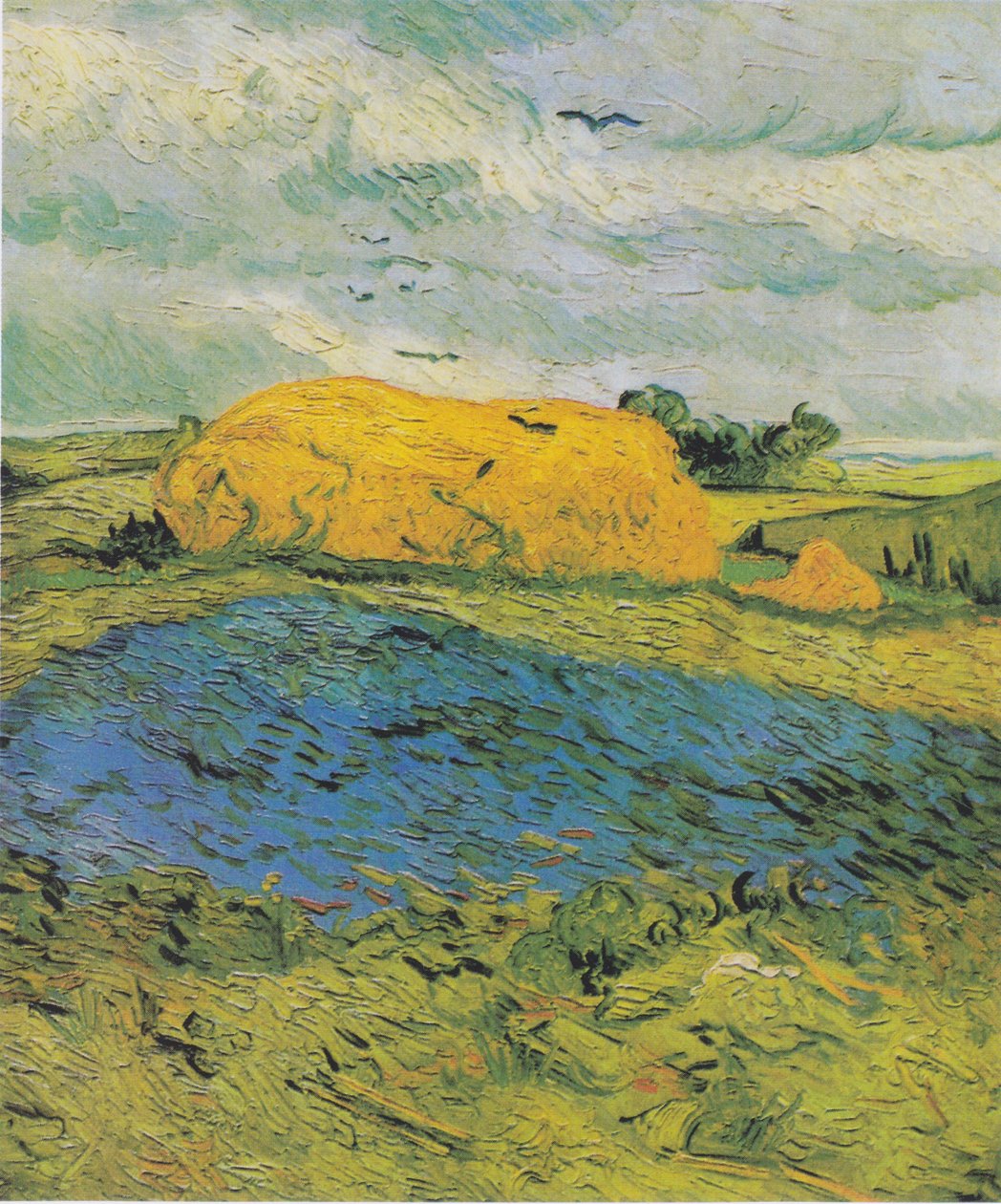 Meule de foin par un jour de pluie - Vincent van Gogh
