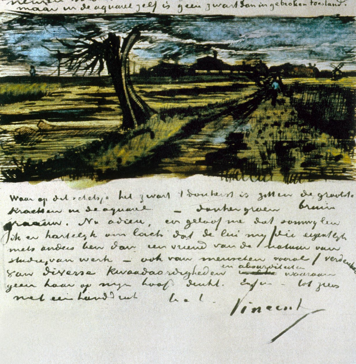 Lettre 252 de Vincent van Gogh à Theo van Gogh : Saule têtard, vers le 1er août 1882 - Vincent van Gogh