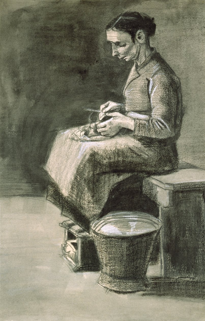 Femme épluchant des pommes de terre, 1882 - Vincent van Gogh