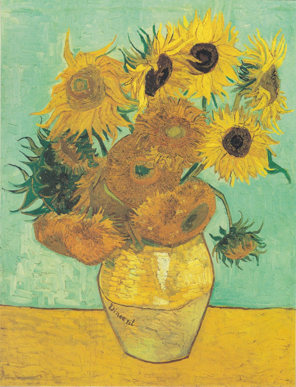 Douze tournesols dans un vase - Vincent van Gogh