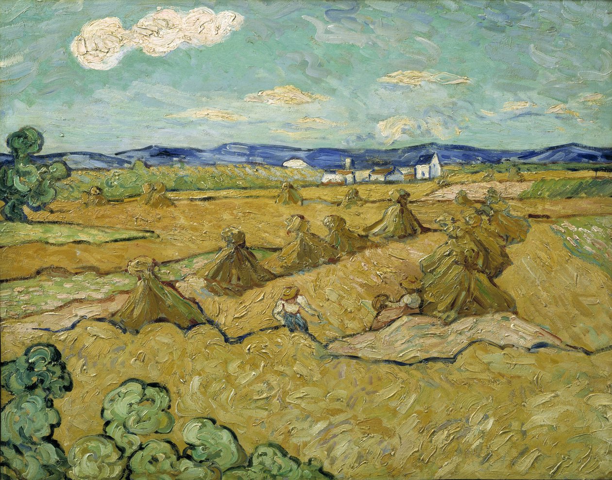 Les meules de foin - Vincent van after Gogh