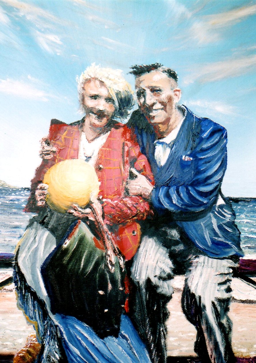 Gran et Grand-père avec ballon au bord de la mer - Vincent Alexander Booth