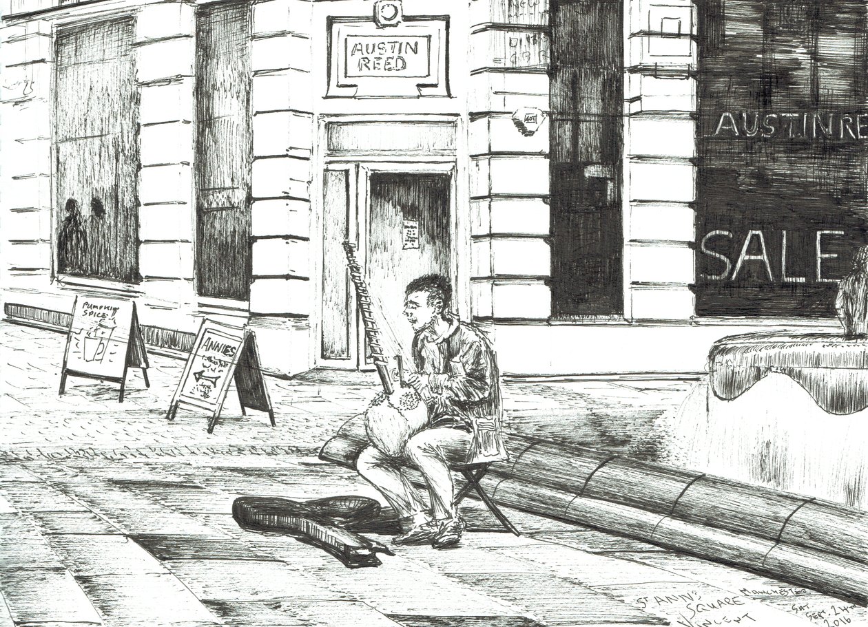 Musicien St. Anns Square - Vincent Alexander Booth