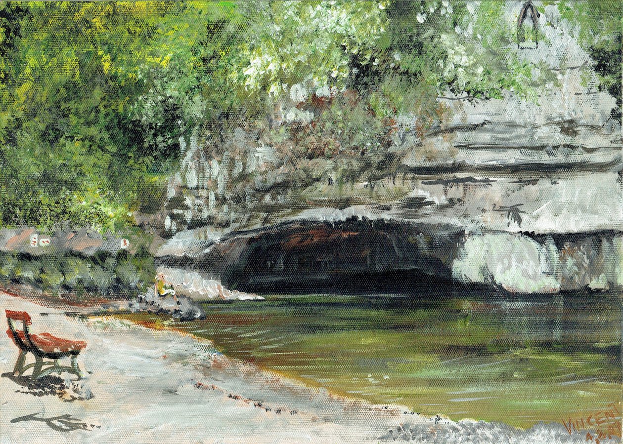 Résurgence de la rivière Douix-rue de la Douix - Vincent Alexander Booth