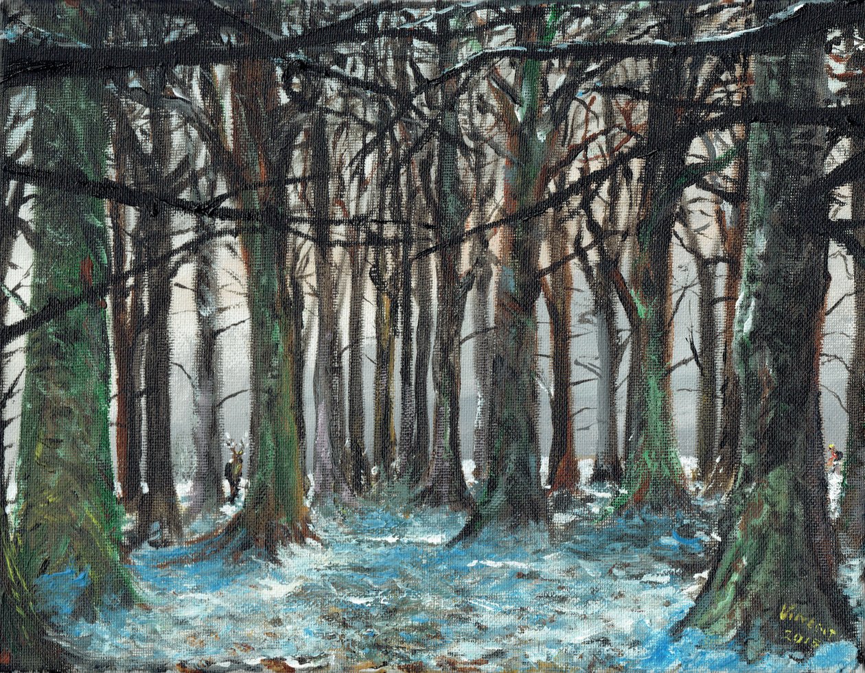 Cerf et coureur à Lyme Park - Vincent Alexander Booth