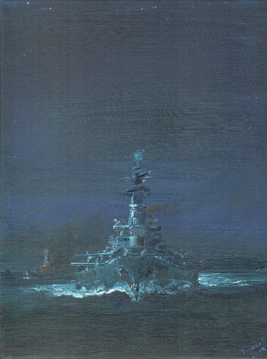 USS Washington repère Kirishima sur radar à Guadalcanal 1942, 2019 - Vincent Alexander Booth