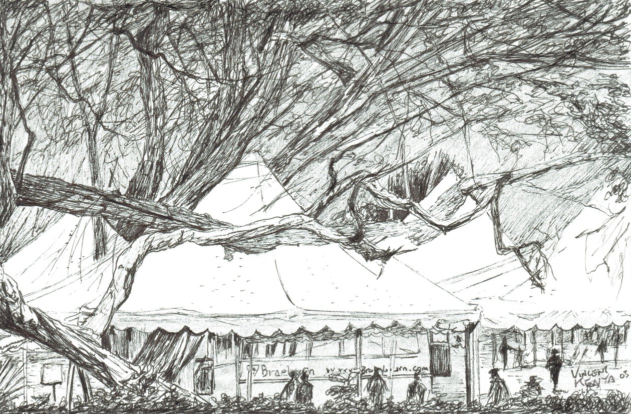 Tentes de mariage au lac Navaisha, Kenya, 2003 - Vincent Alexander Booth