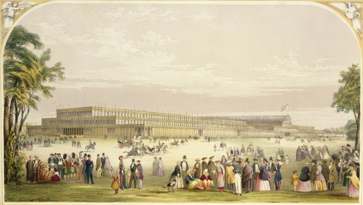 Grande Exposition, 1851 : vue du bâtiment conçu par Joseph Paxton, architecte - Vincent Brooks