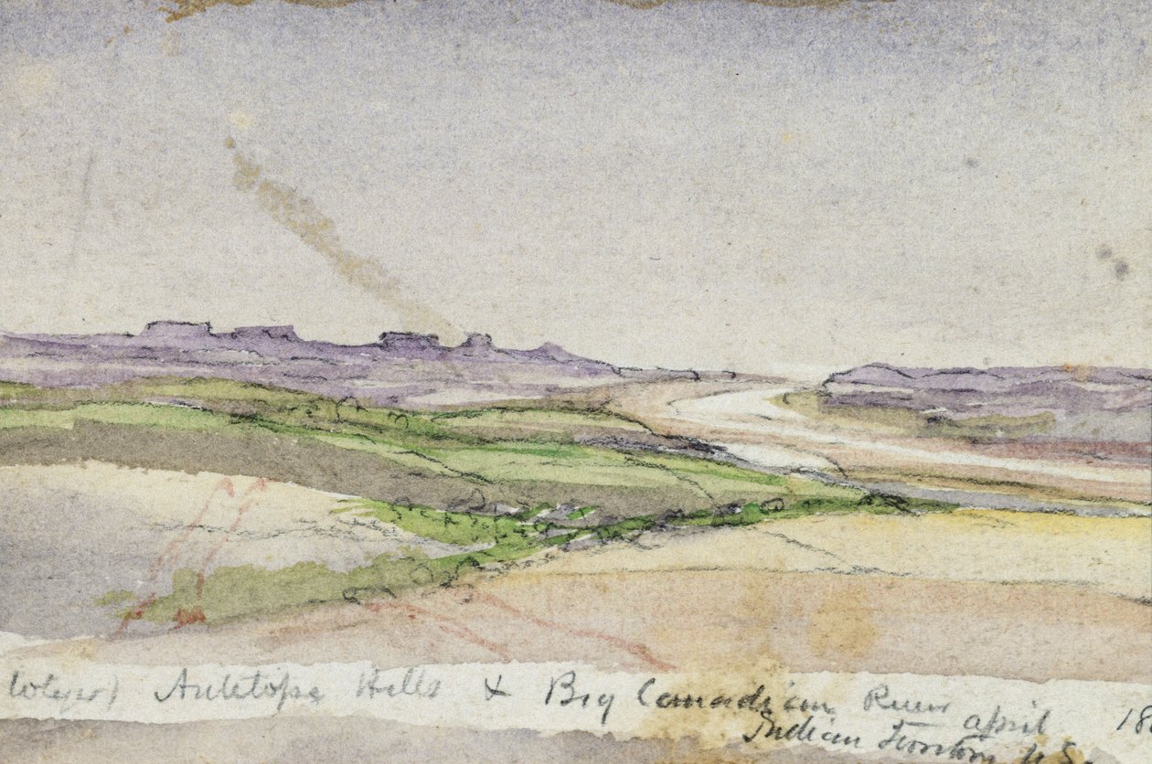 Antelope Hills et Big Canadian River, 1869 - Vincent Colyer