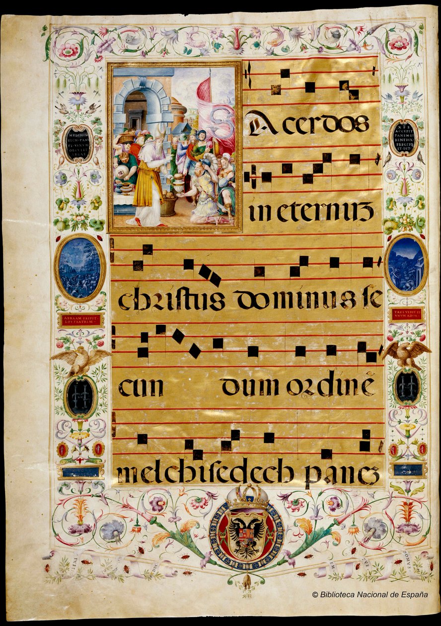 Antiphonaire et graduel de Charles Quint, Melchisédech - Vincent Raymond
