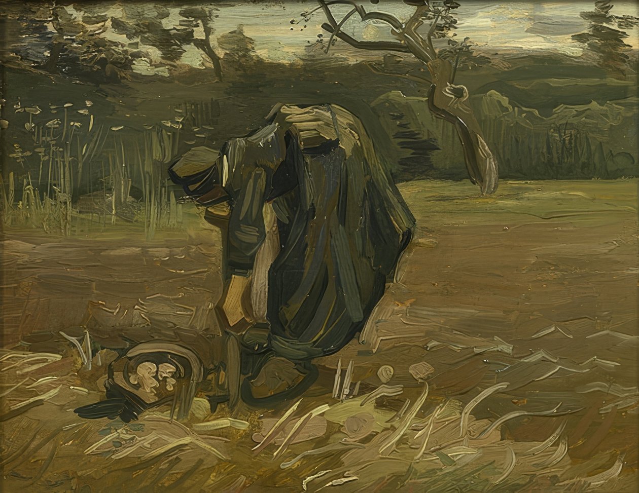 Paysanne récoltant des pommes de terre - Vincent van Gogh