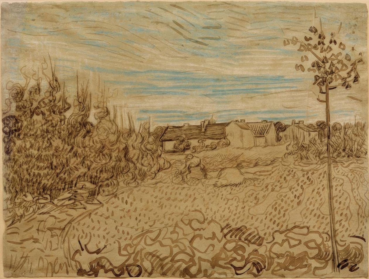 Ferme dans un champ - Vincent van Gogh