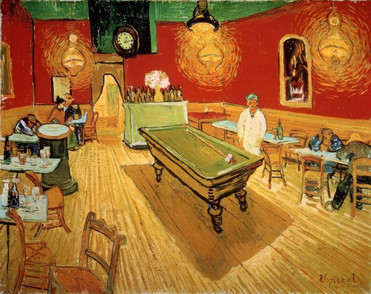 Le Café de nuit à la Place Lamartine à Arles