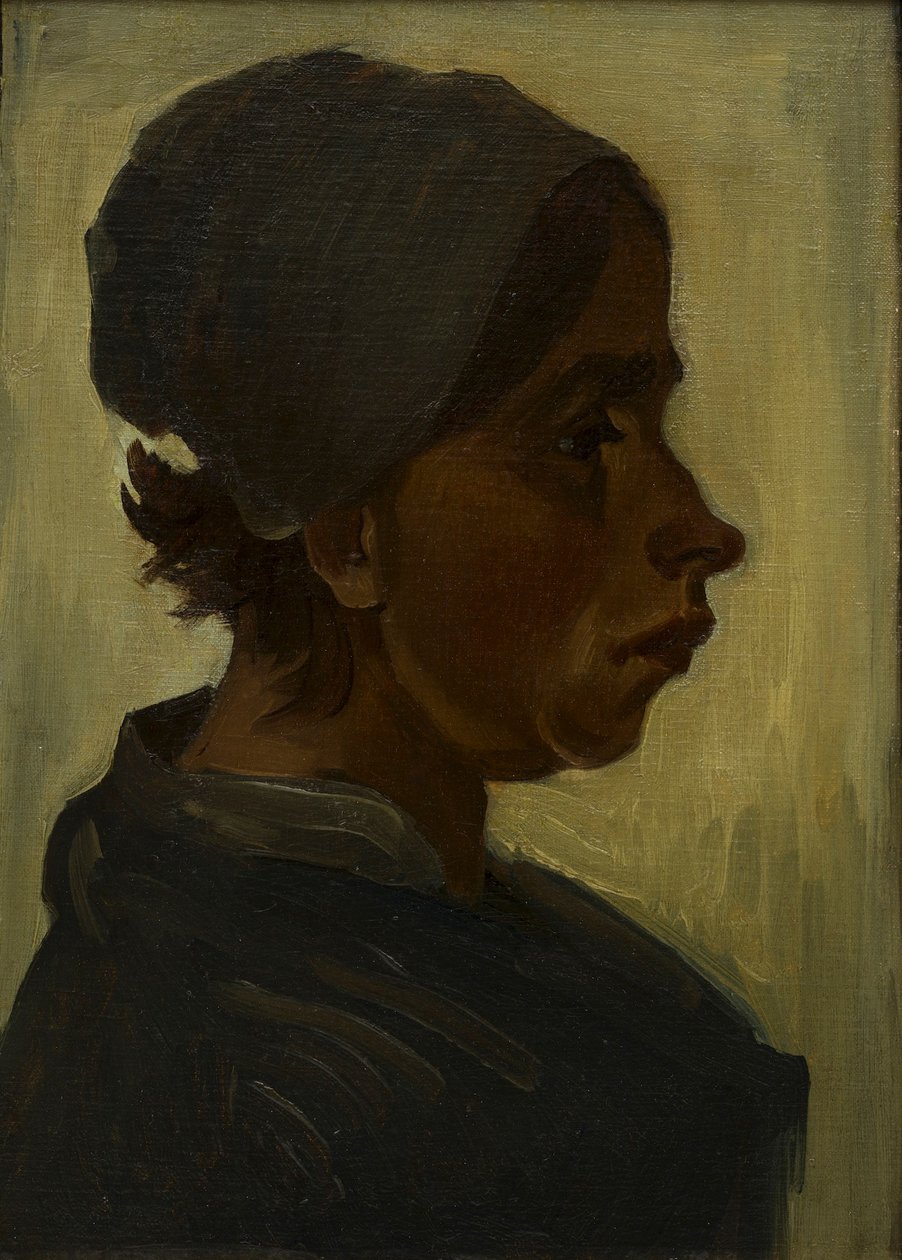 Tête de paysanne avec un bonnet foncé - Vincent van Gogh