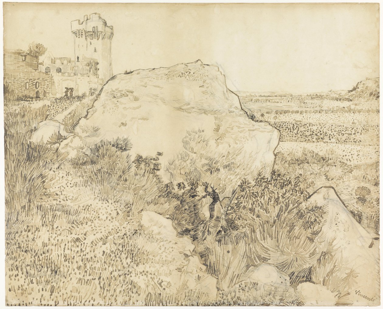 Colline avec les ruines de Montmajour - Vincent van Gogh