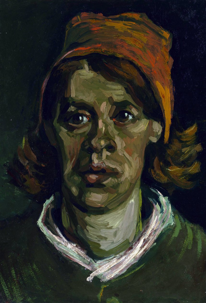 Portrait de paysanne au bonnet rouge - Vincent van Gogh