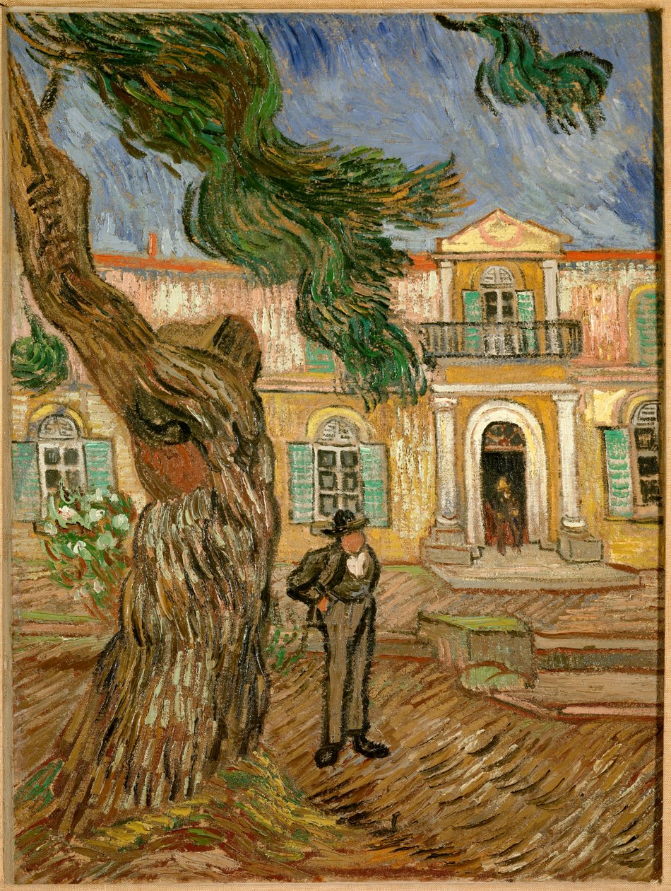Hôpital Saint-Paul à Saint-Rémy-de-Provence. Peinture de Vincent van Gogh (1853-1890) 1889. Dim : 0,63 x 0,48 m. Paris, Musée d
