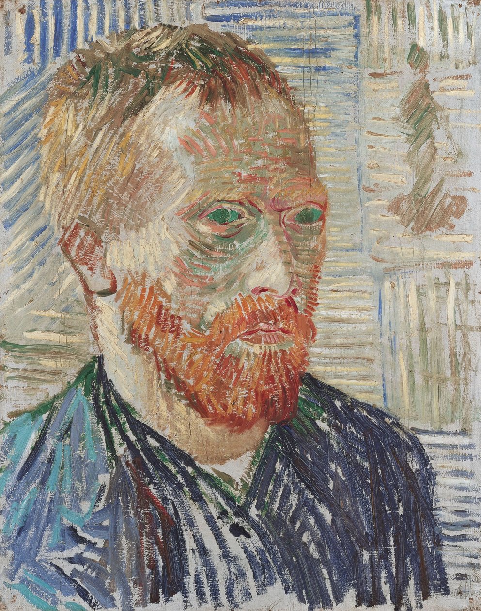 Autoportrait avec impression japonaise - Vincent van Gogh