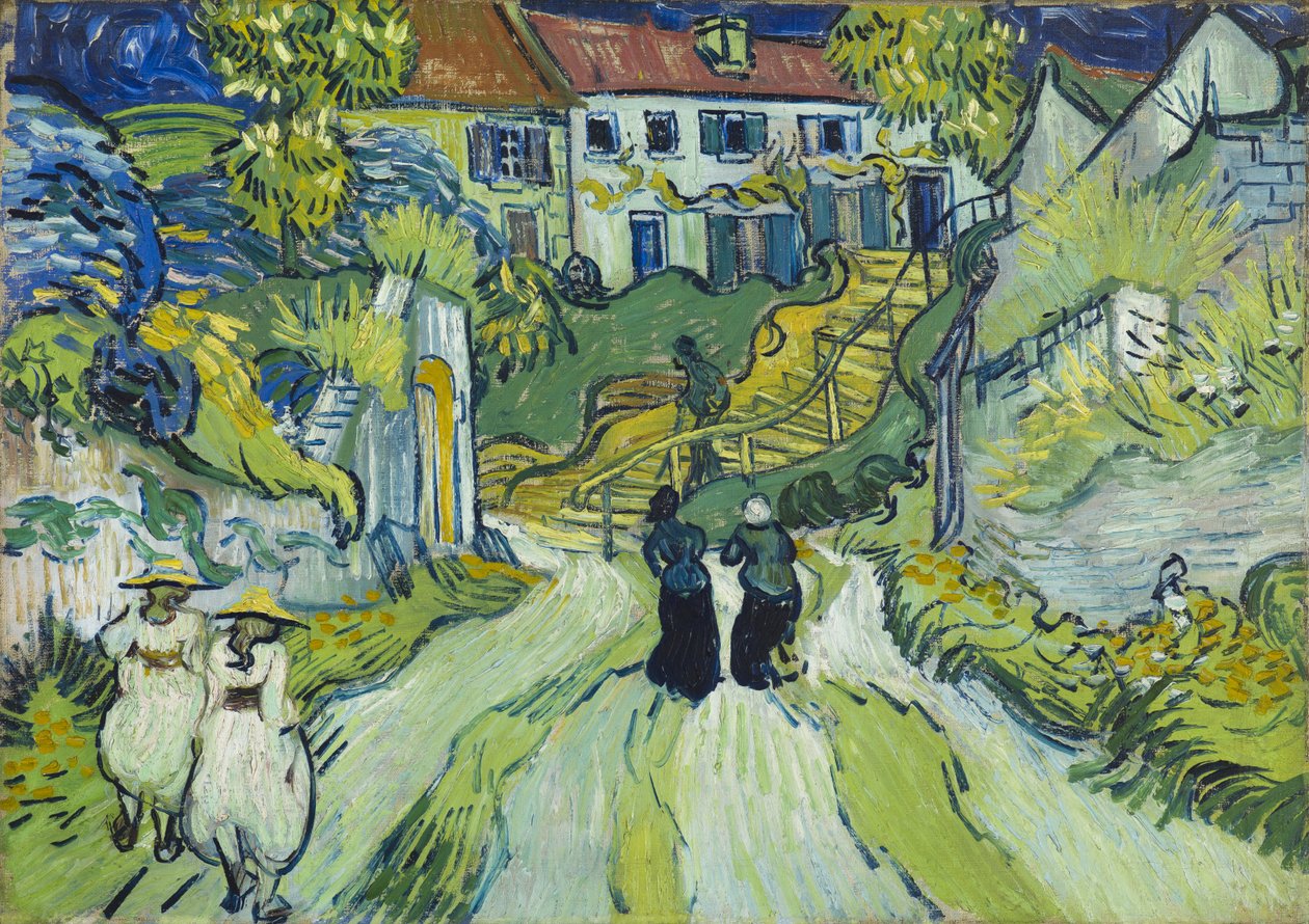 Escalier à Auvers, juillet 1890 (huile sur toile) - Vincent van Gogh