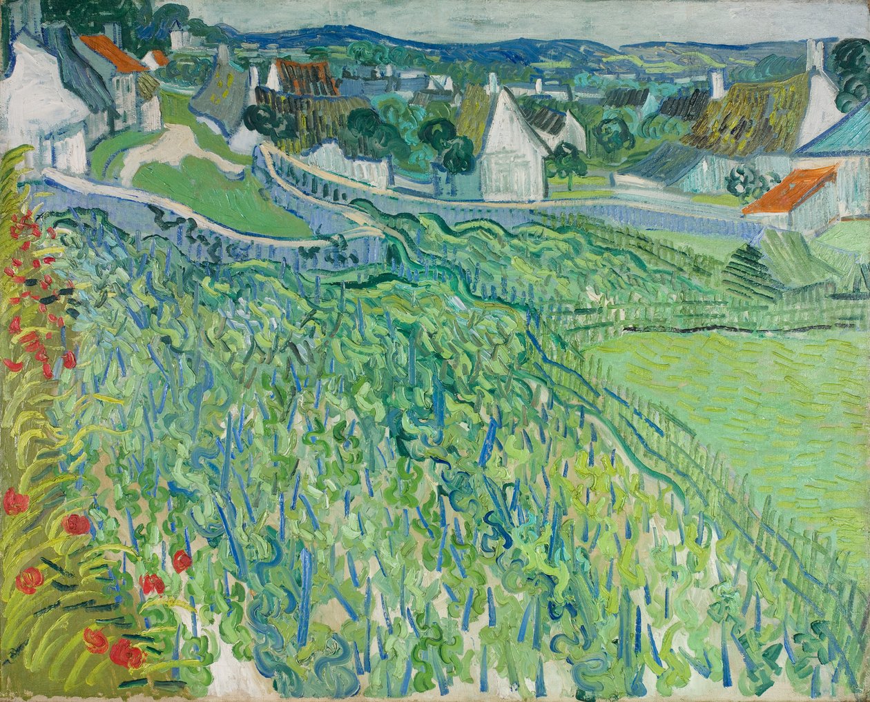 Vignes à Auvers, juin 1890 (huile sur toile) - Vincent van Gogh
