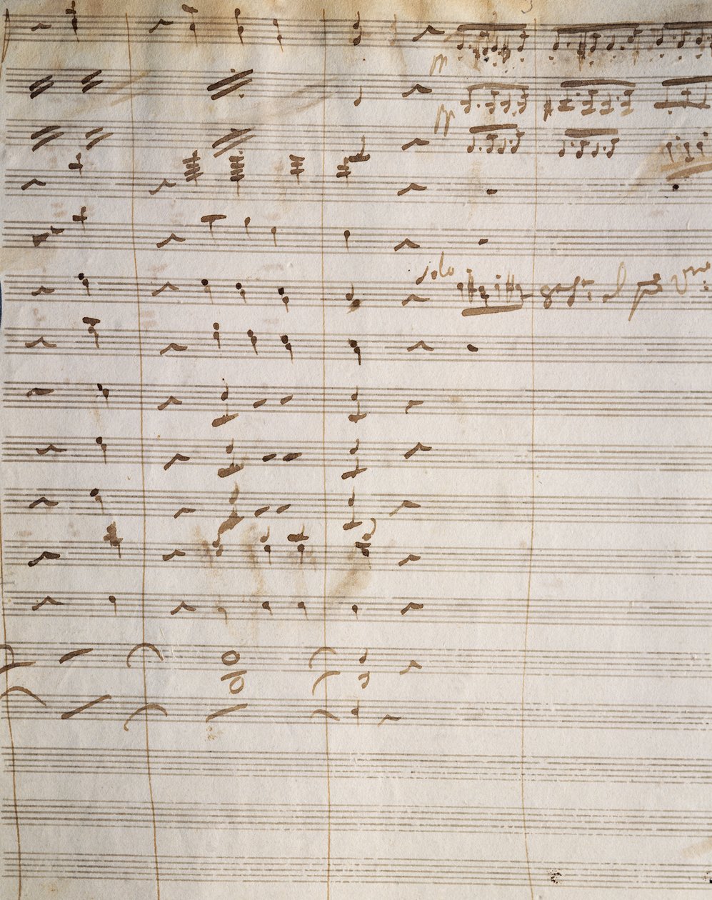 Partition manuscrite pour l