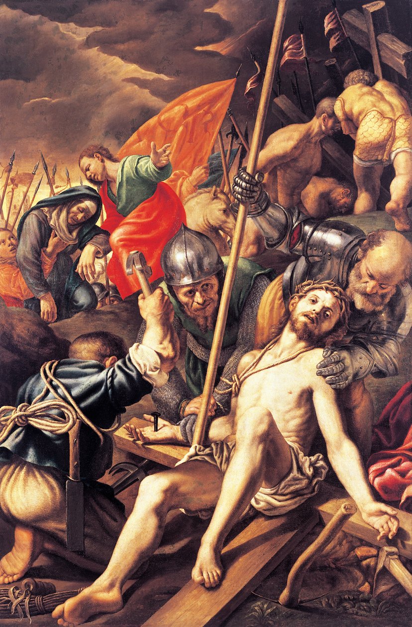 Christ cloué sur la croix, par Vincenzo Campi - Vincenzo Campi