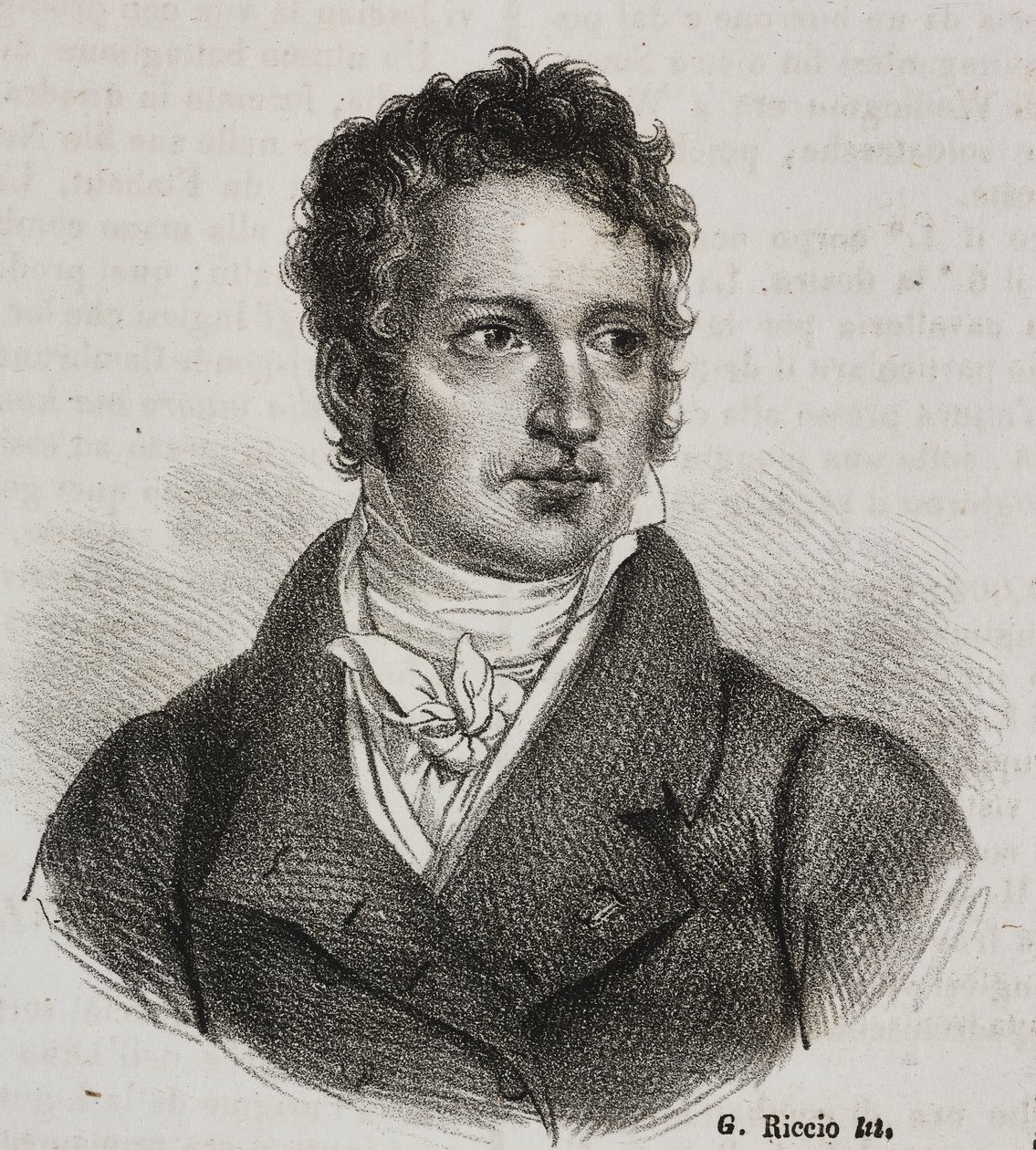 Portrait de Vincenzo Camuccini, lithographie de Gaetano Riccio - Vincenzo Camuccini