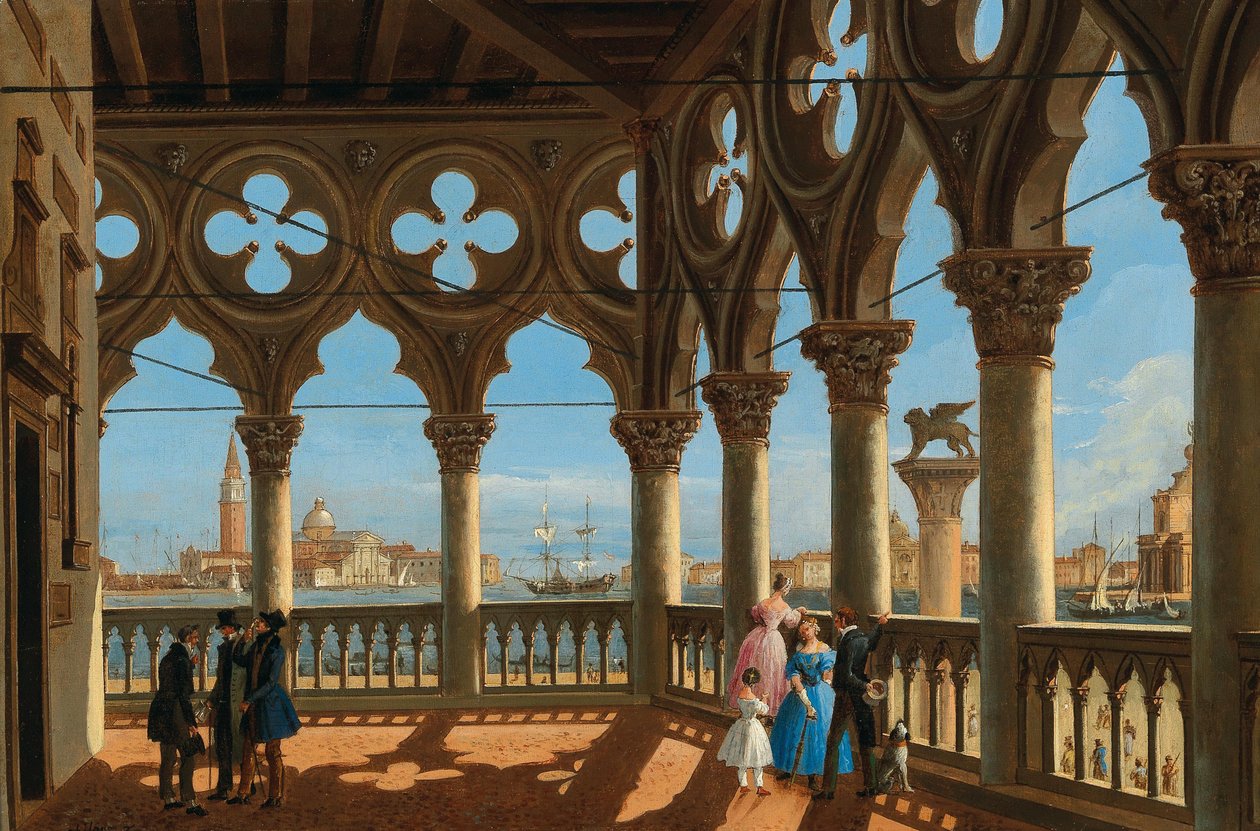 Vue du Bacino di San Marco depuis la loggia du Palazzo Ducale, Venise - Vincenzo Chilone