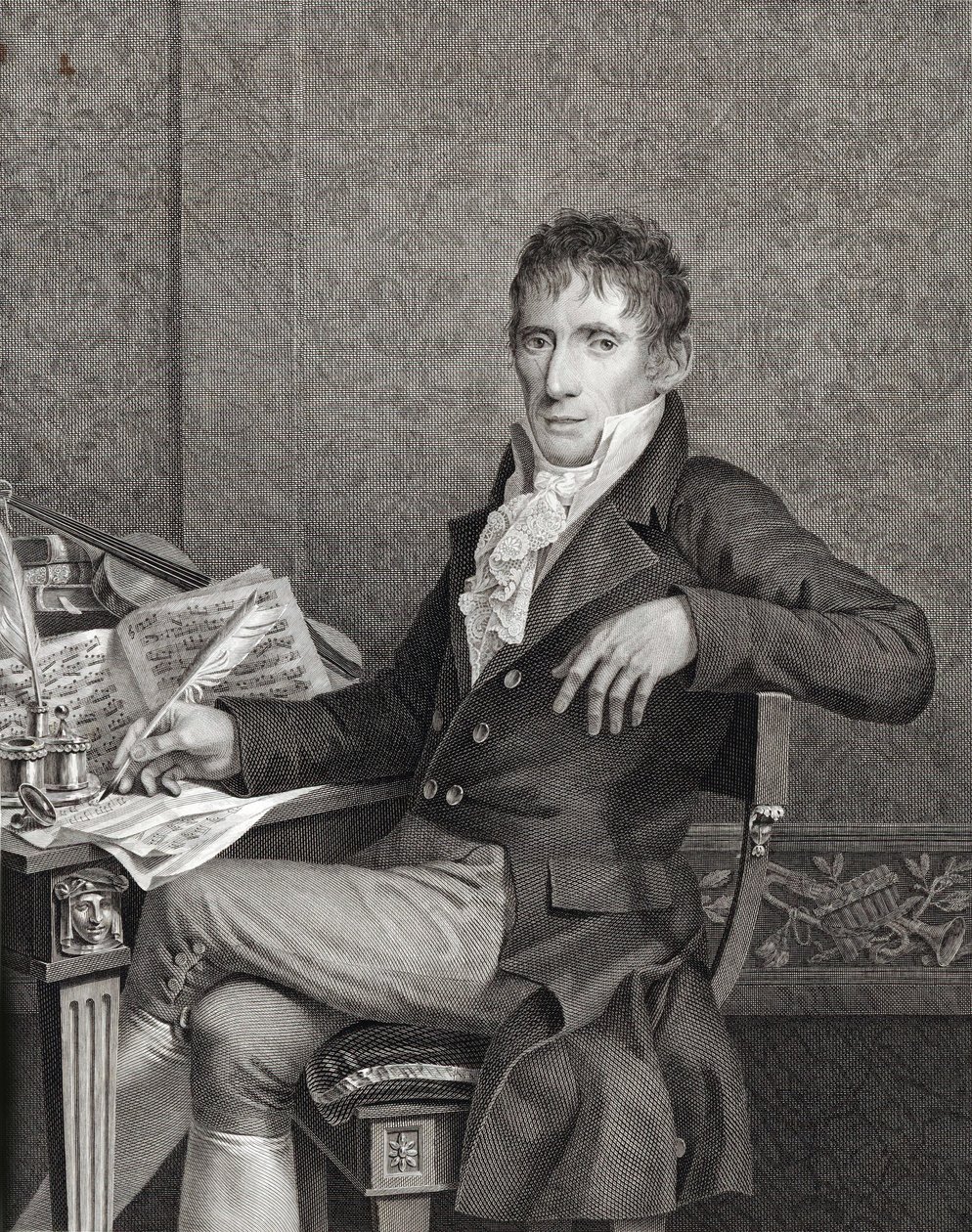Portrait du violoniste et compositeur Alessandro Rolla 1757-1841, vers 1810 - Vincenzo Raggio