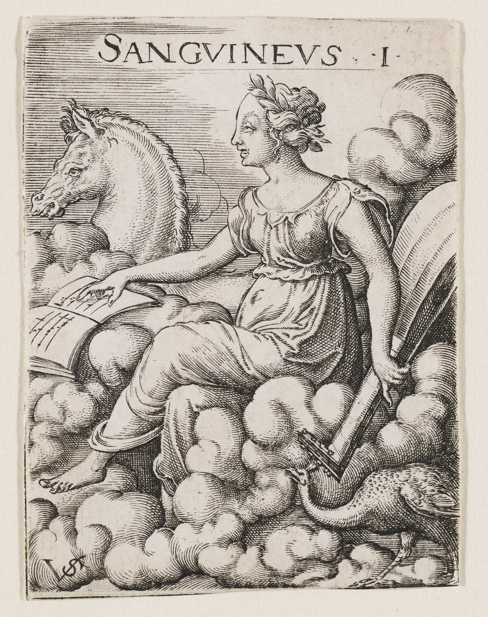 Tempérament sanguin, c.1530-62 (gravure) - Virgilius the elder Solis