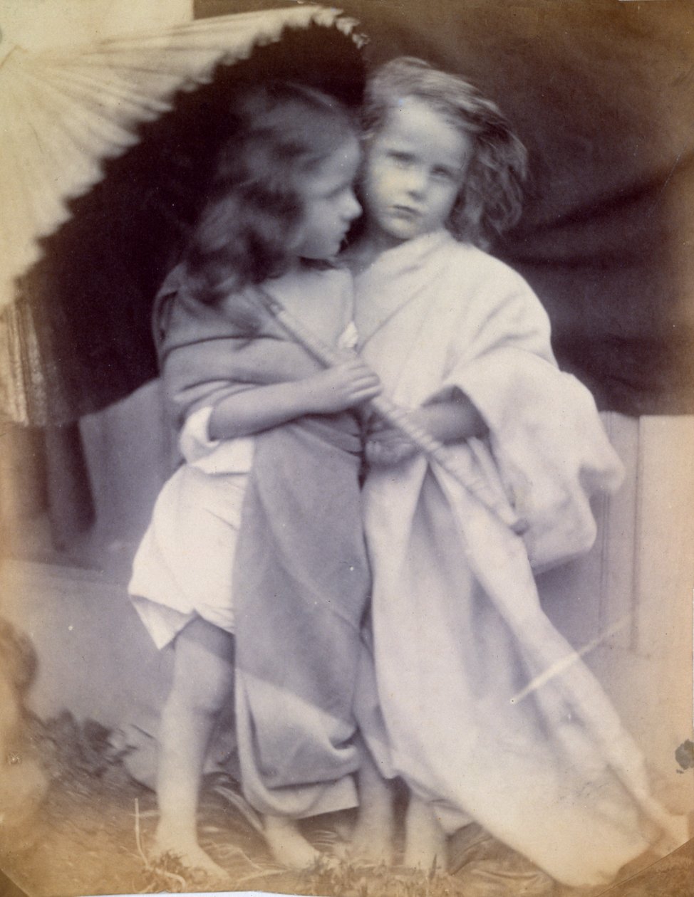 Paul et Virginie sous un parasol, c.1855-65 - Viscountess Hawarden