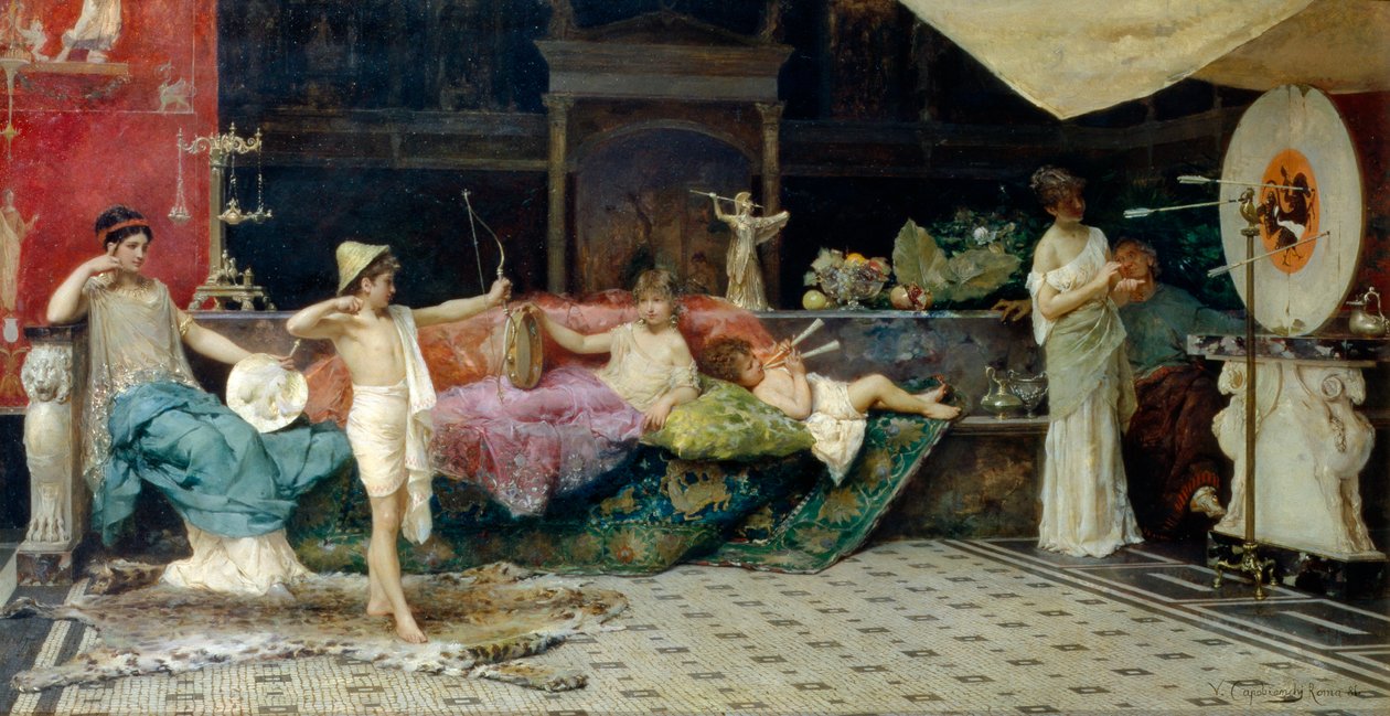Enfants romains au tir à l