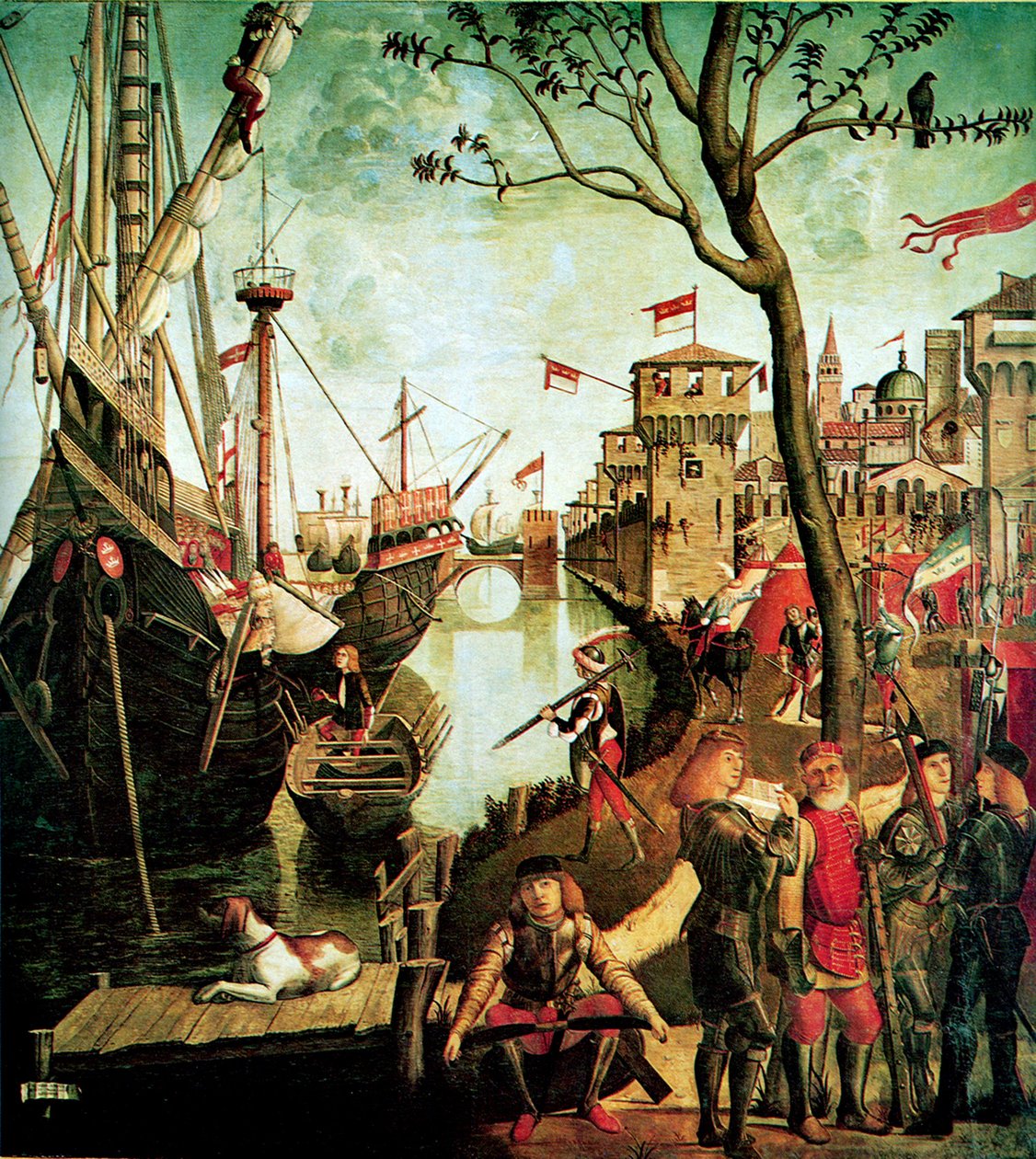 Arrivée de Sainte Ursule à Cologne pendant le siège par les Huns La Légende de Sainte Ursule, 1490 - Vittore Carpaccio